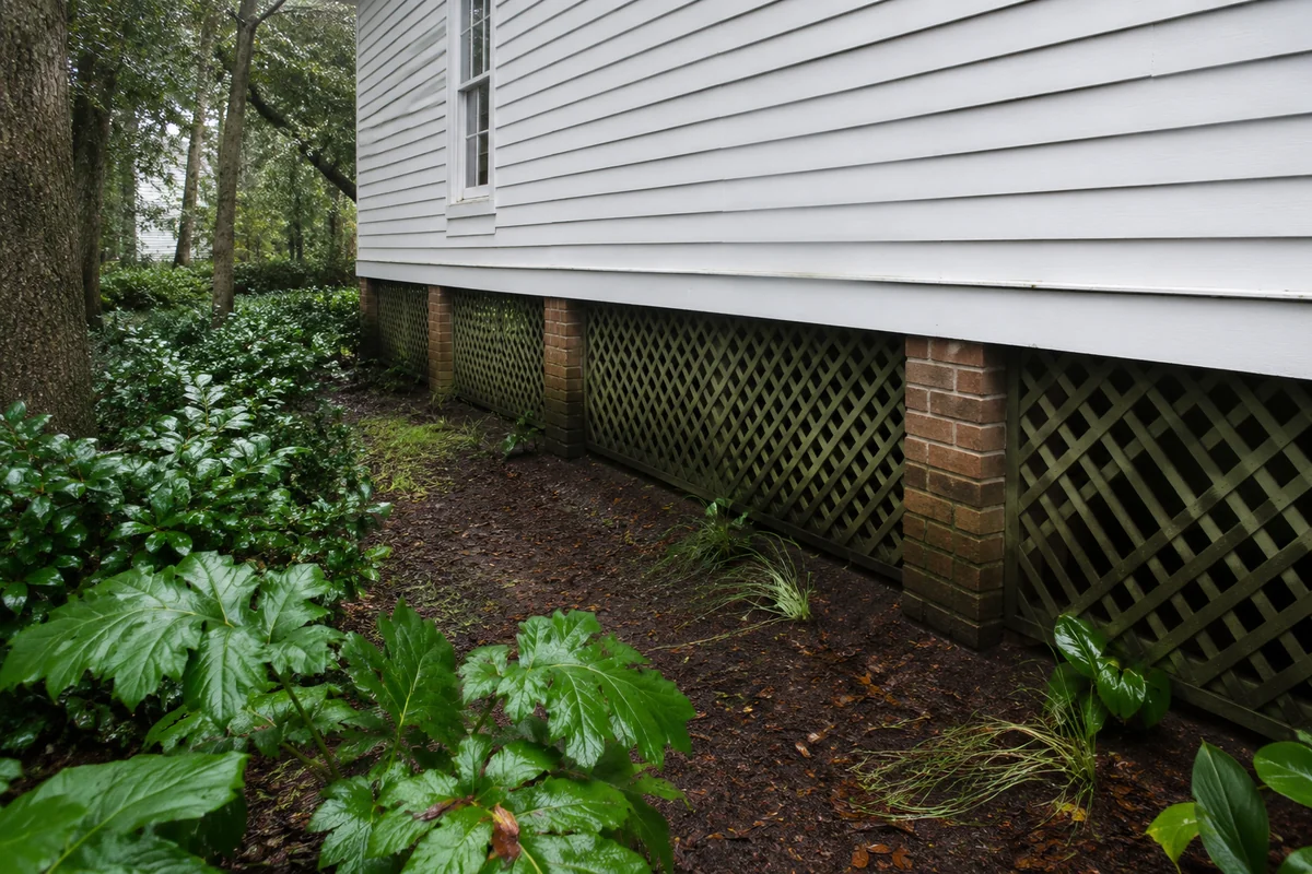 A vented crawlspace