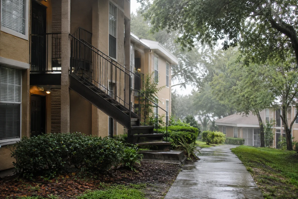 An apartment building exterior
